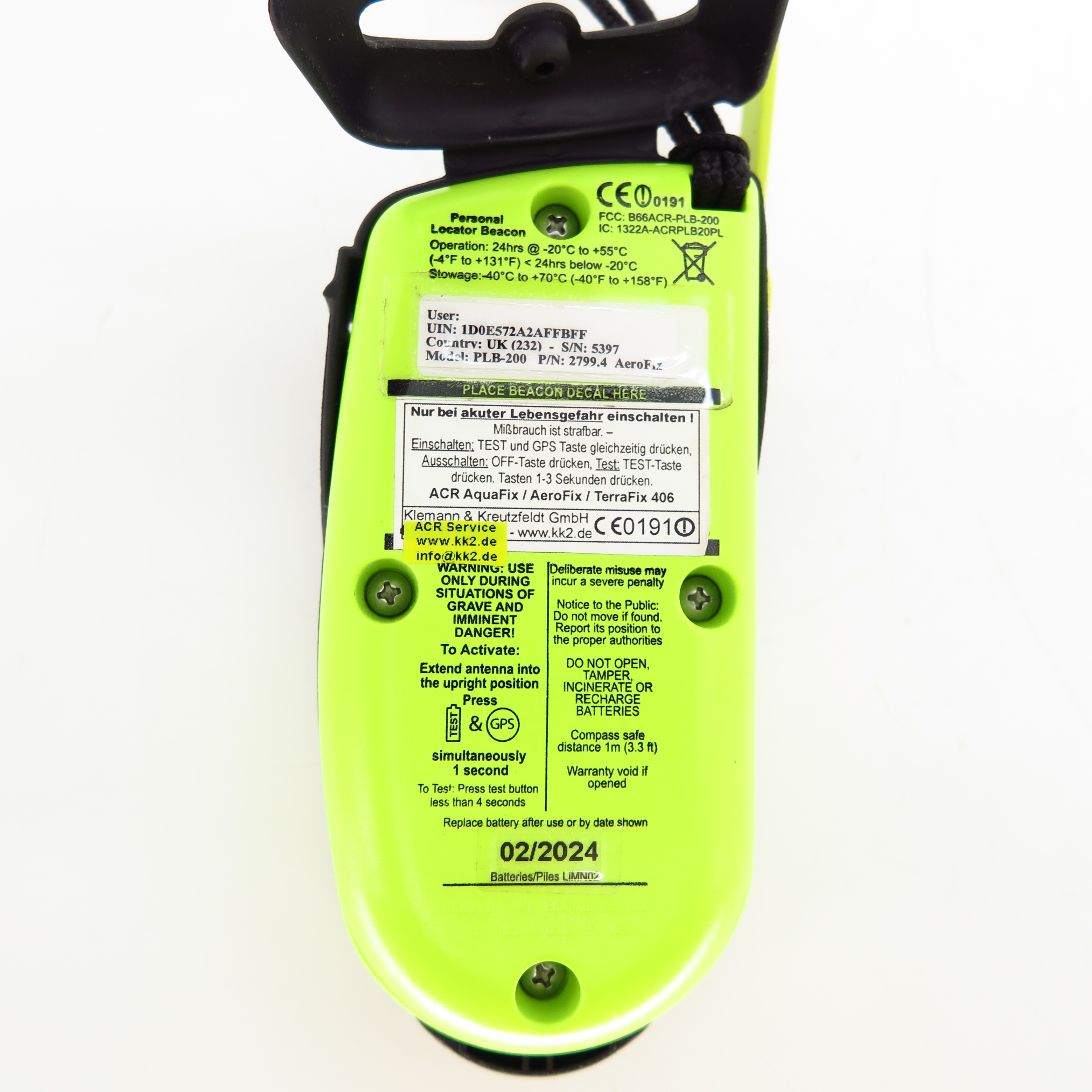 ACR TerraFix 406 PLB - Usato, GPS Localizzatore Personale